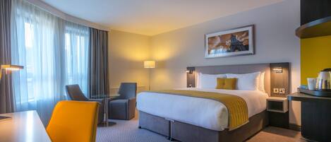 In-room safe, desk, laptop workspace, blackout drapes