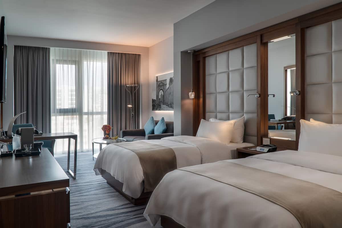 deluxe room, 2 queen beds | 1 bedroom, premium bedding, tempur-pedic beds, minibar