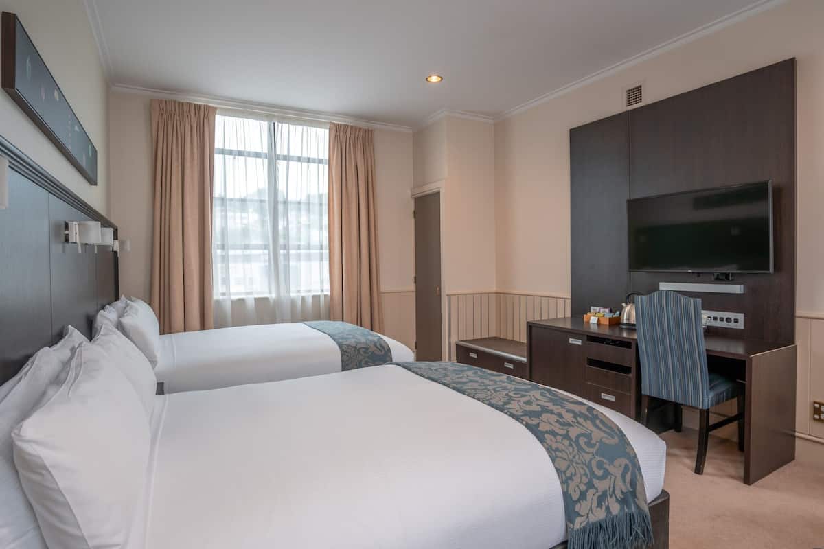 Standard Room, 2 Double Beds | Premium bedding, desk, iron/ironing board, free cots/infant beds
