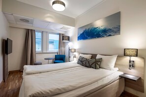 Chambre Double (Compact) | Chambres insonorisées, fer et planche à repasser, draps fournis