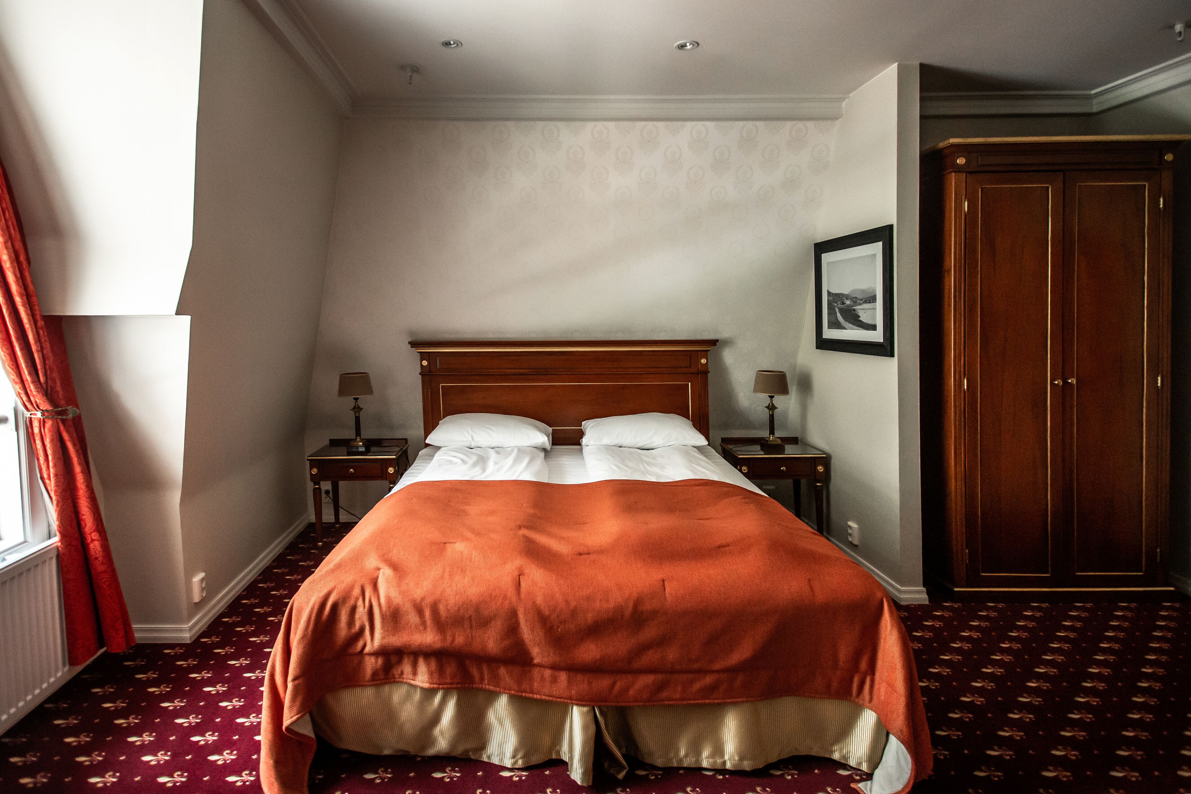 Pillow-top beds, desk, blackout curtains, iron/ironing board