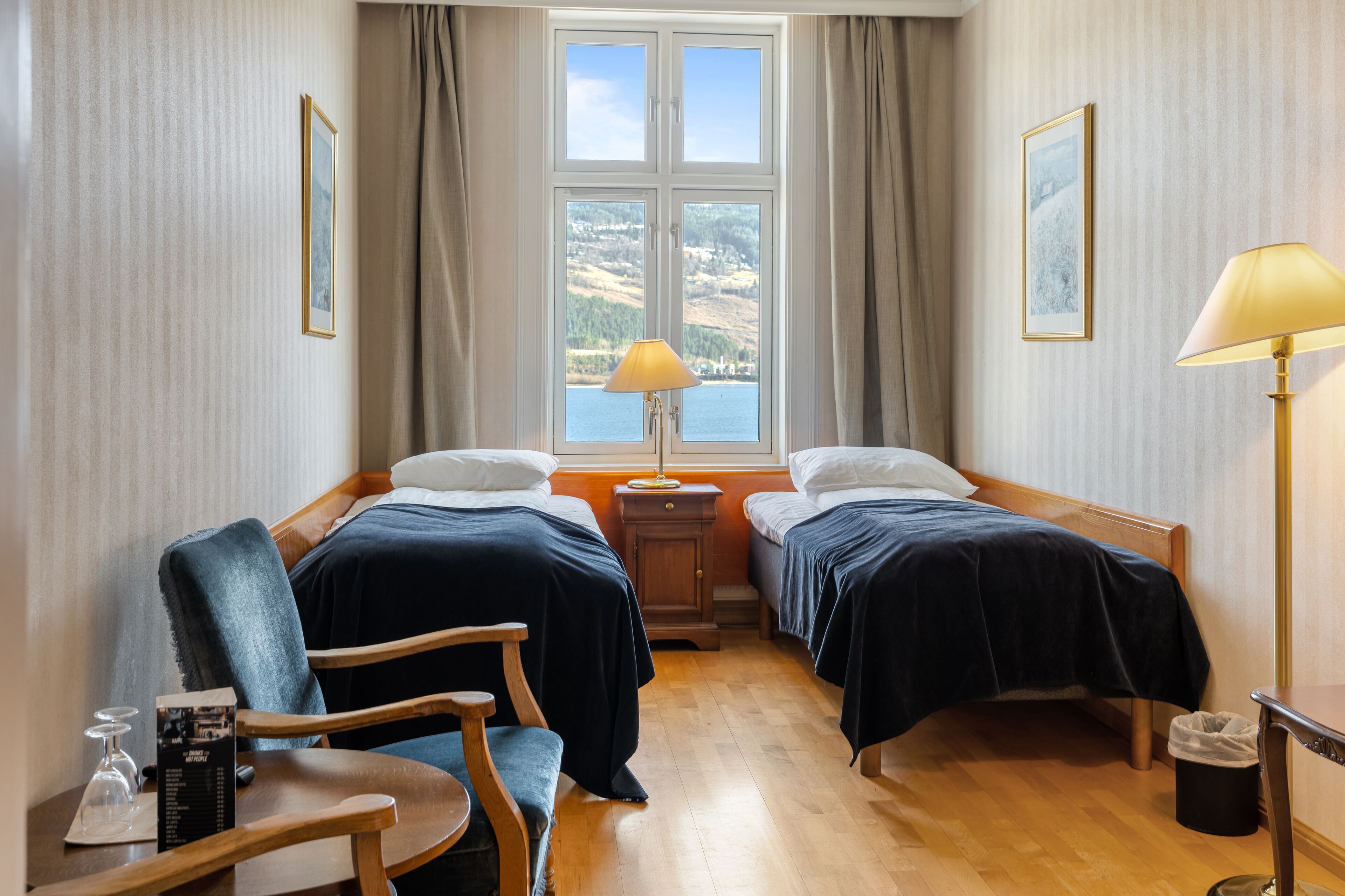 standard twin room (two separate twin beds) | pillow-top beds, desk, blackout curtains, iron/ironing board