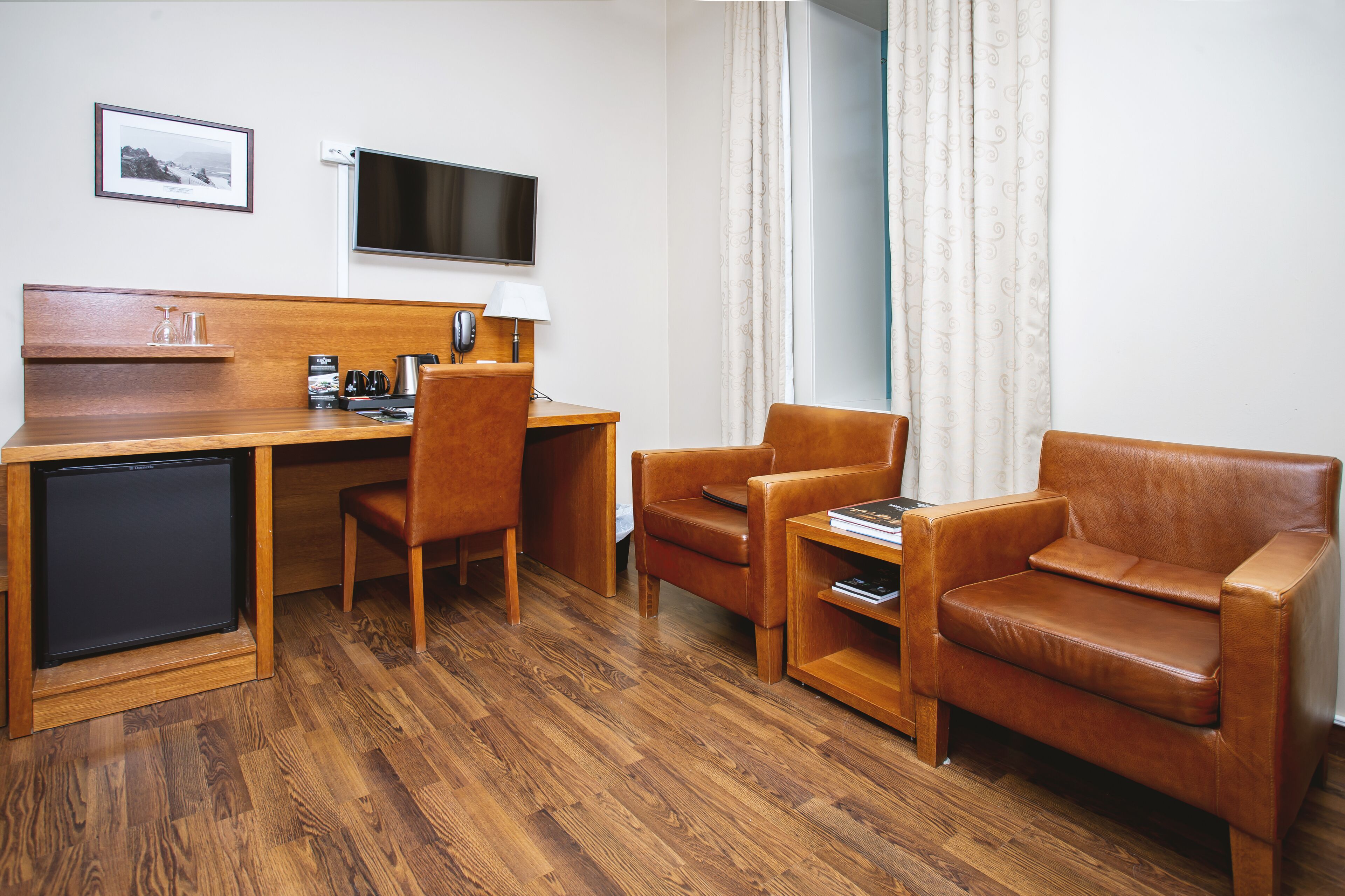 standard room (in station) | pillow-top beds, desk, blackout curtains, iron/ironing board