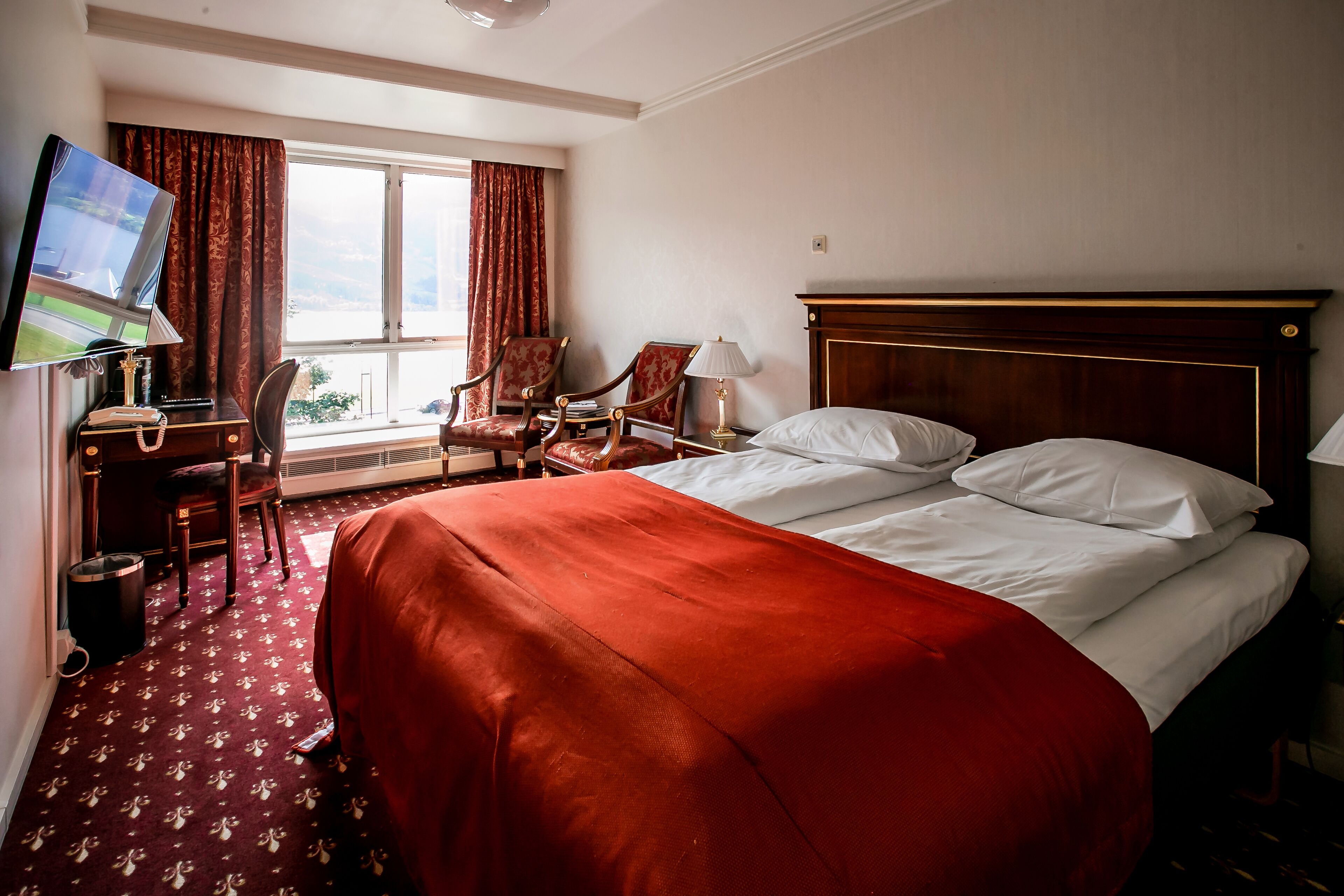 Pillow-top beds, desk, blackout curtains, iron/ironing board