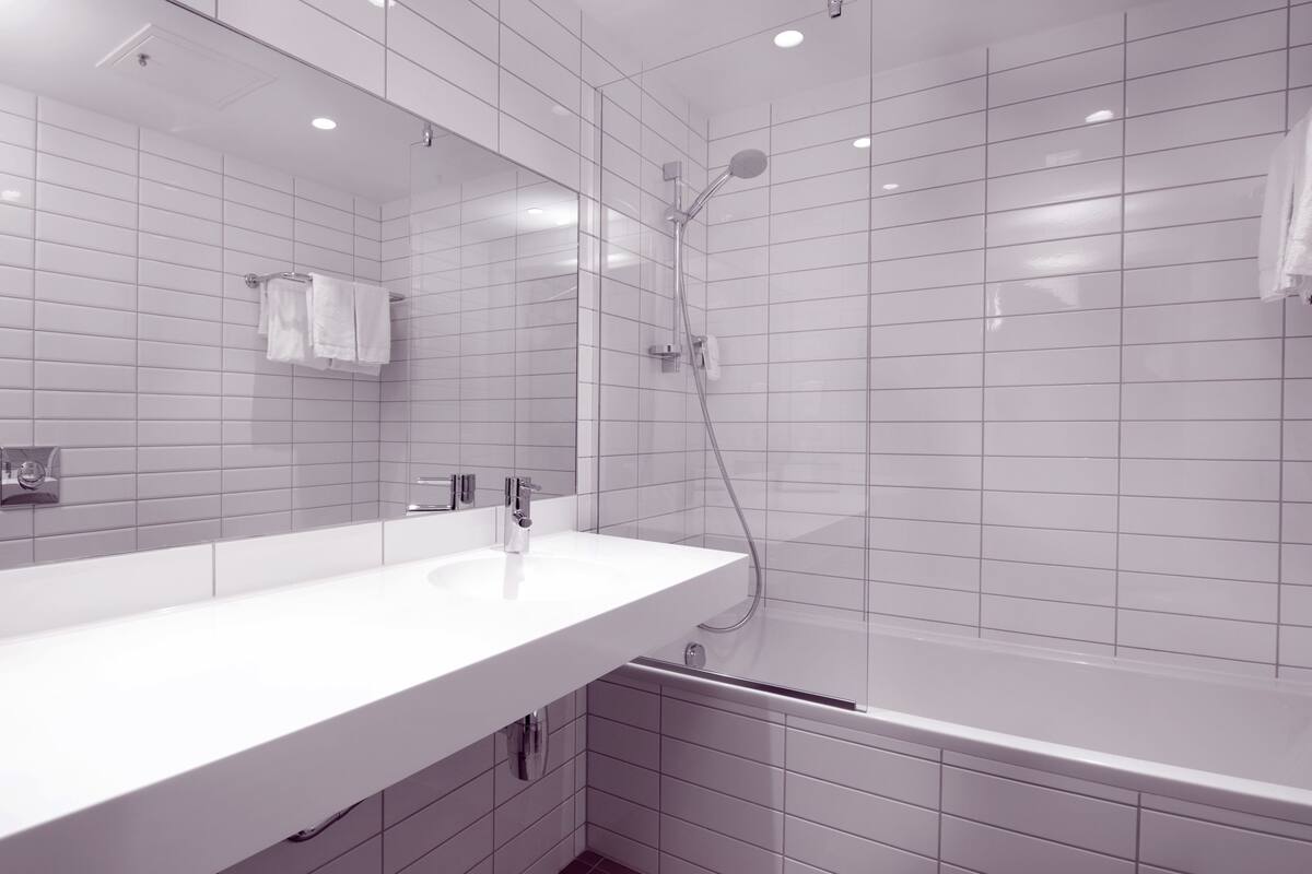 free toiletries, hair dryer, towels