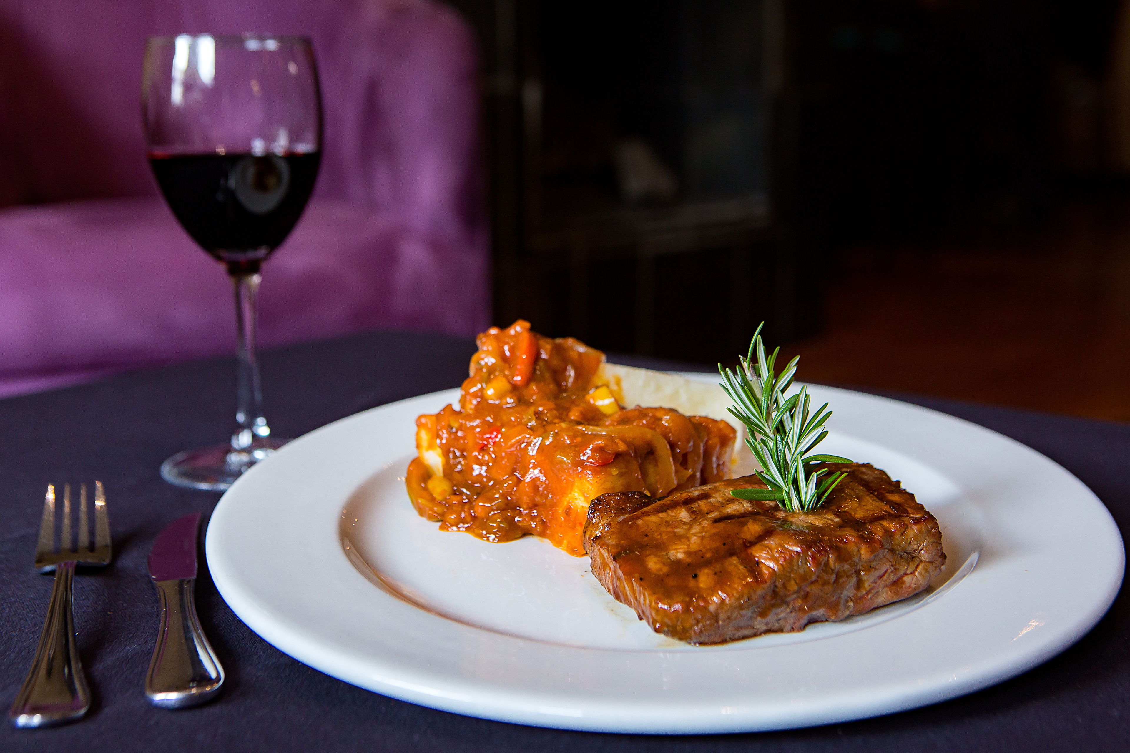 lunch and dinner served, local cuisine