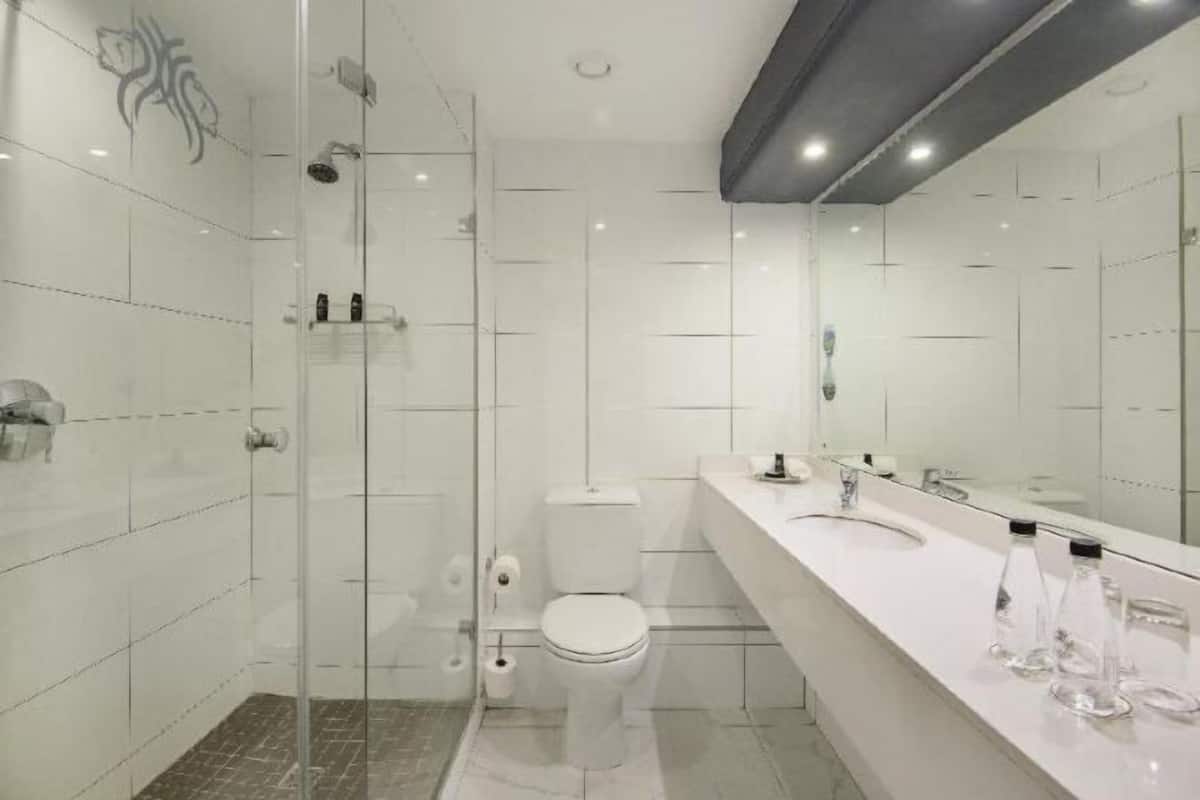 Bathroom | Combined shower/tub, hair dryer, towels