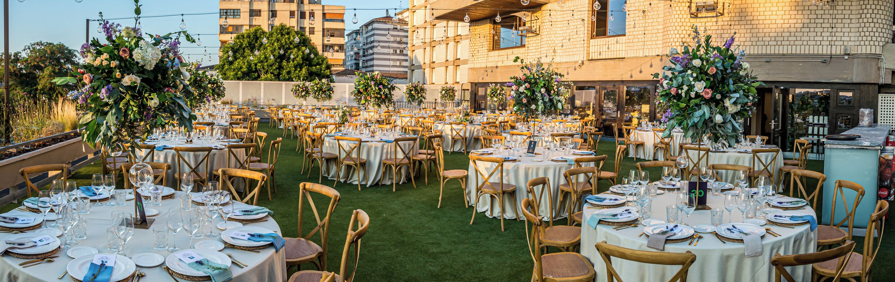 outdoor banquet area