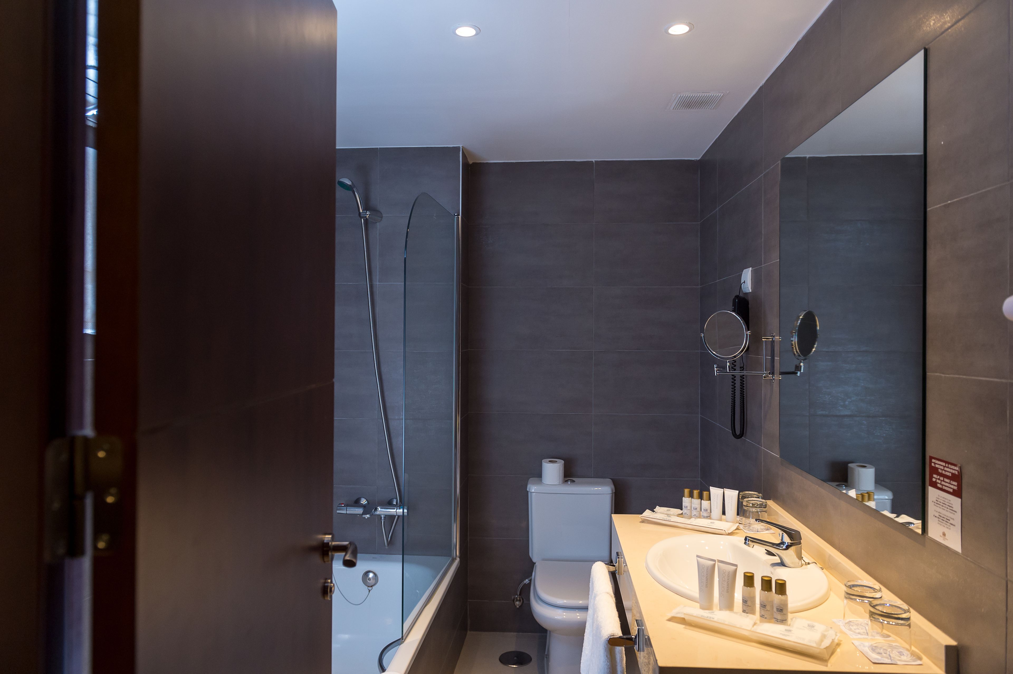 free toiletries, hair dryer, towels, soap