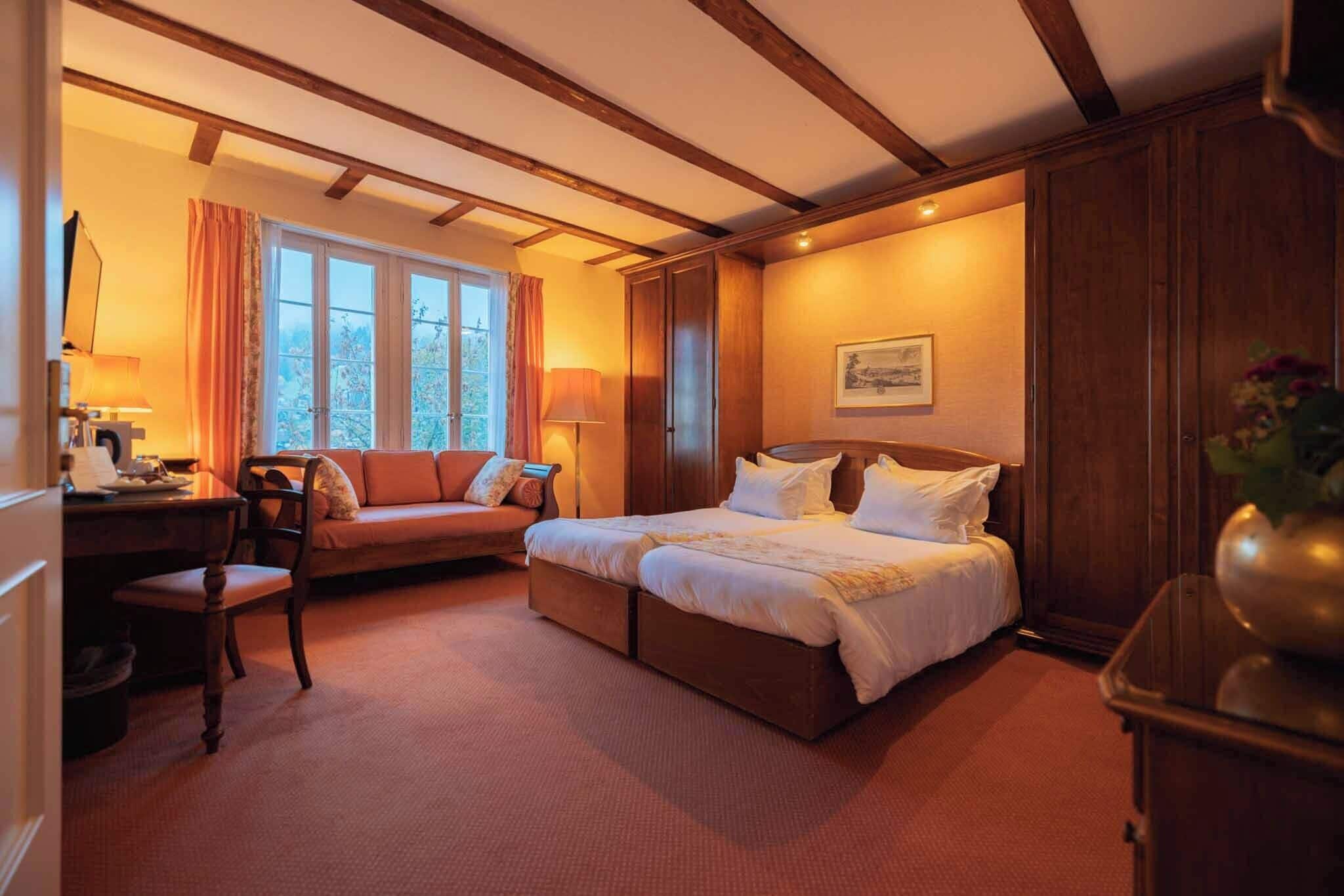 Quarto duplo standard, para não fumantes, vista para a colina | Roupas de cama premium, edredons de pluma, individualmente decorados