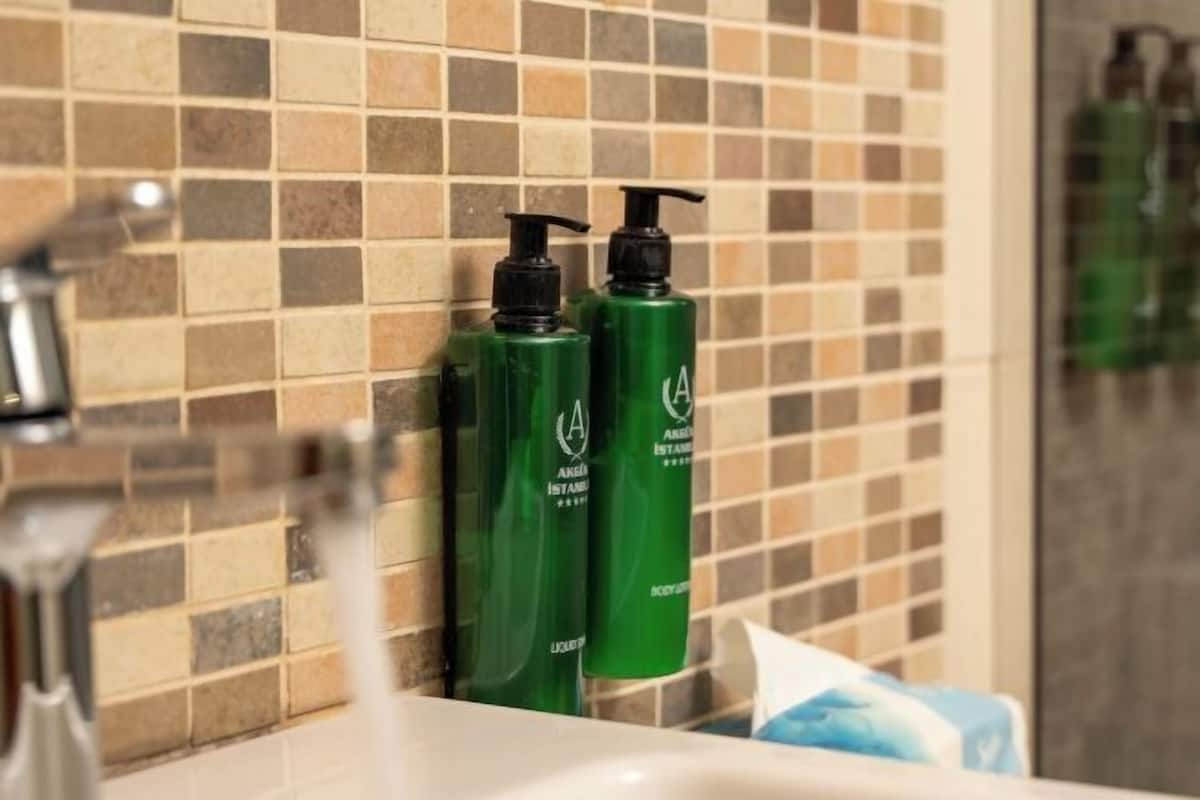 Bathroom amenities | Shower, rainfall showerhead, free toiletries, hair dryer