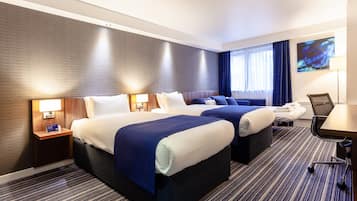 Standard Room, Multiple Beds (with Free Hot Breakfast) | Desk, laptop workspace, blackout curtains, iron/ironing board