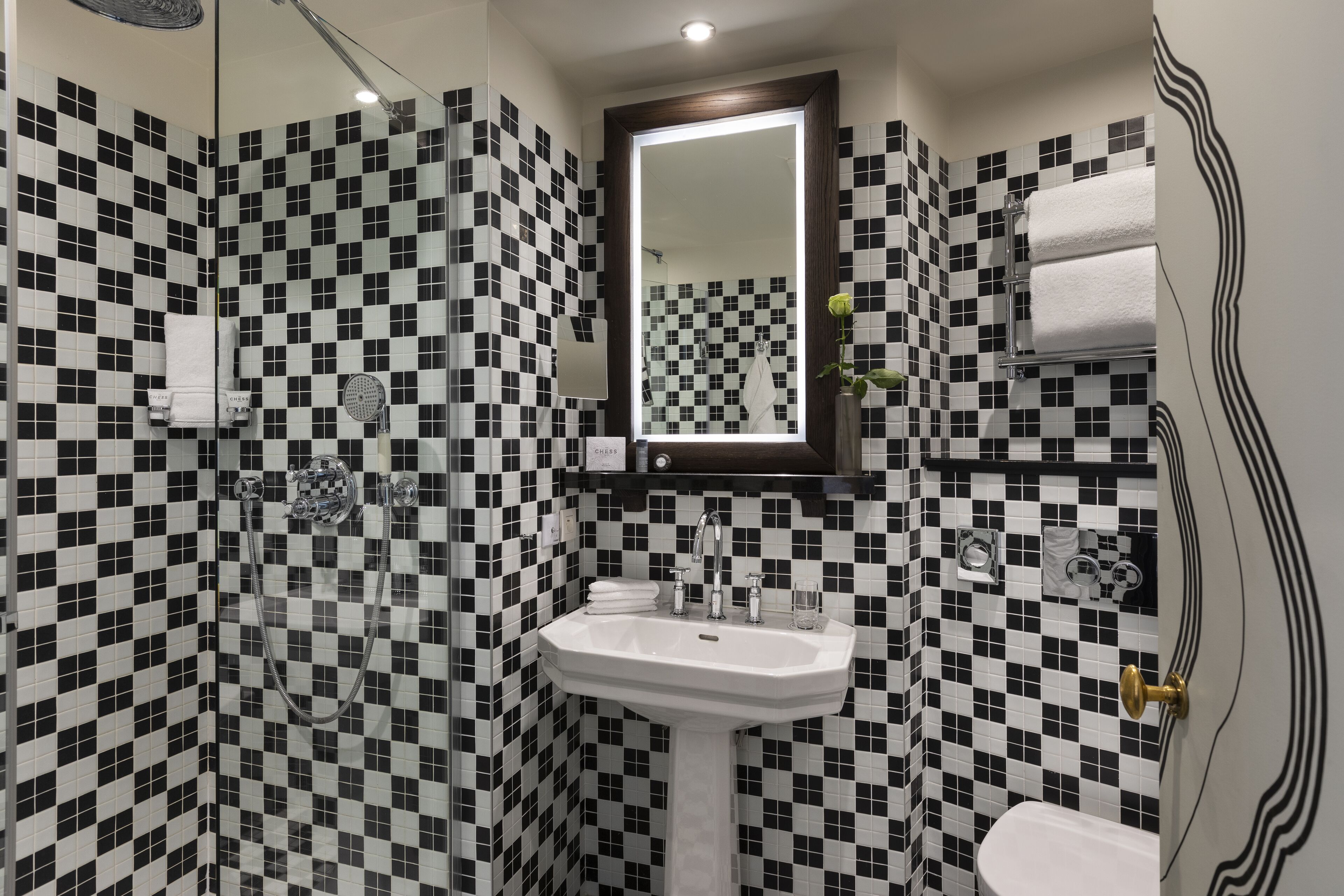 rainfall showerhead, free toiletries, hair dryer, bathrobes