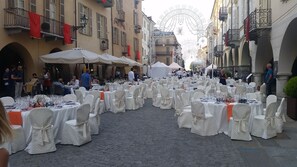 Outdoor wedding area
