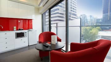 One Bedroom Apartment with Sofa Bed, Balcony, City View | Iron/ironing board, free WiFi, bed sheets