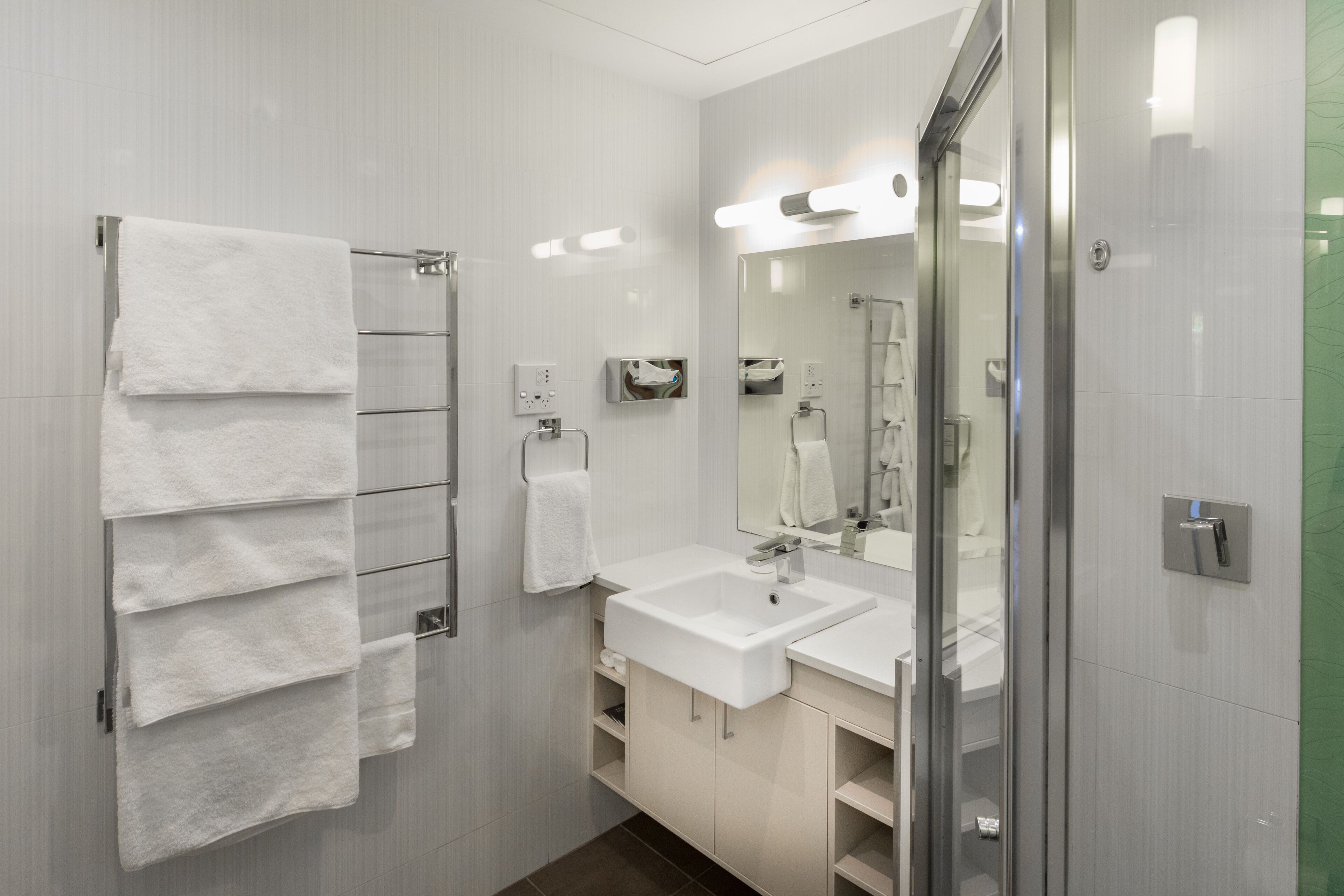 standard family room - 5 people + light breakfast placed in room | bathroom | shower, hair dryer, towels