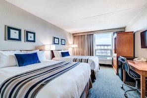 Premier Room, 2 Double Beds | Blackout curtains, free WiFi, bed sheets