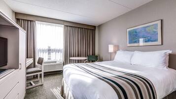 Desk, blackout curtains, free WiFi, bed sheets