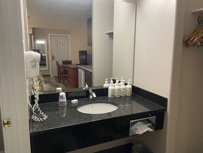 Hair dryer, towels