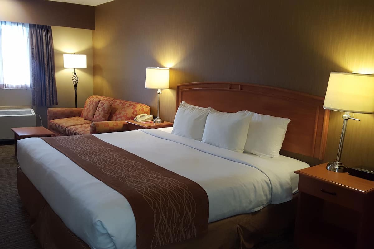 Rum - 1 kingsize-säng | Sängtillbehör av högsta kvalitet, skrivbord och mörkläggningsgardiner