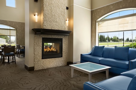 Fireplace. Days Inn & Suites by Wyndham Brandon