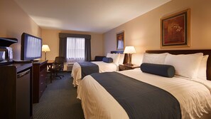 Standard Room, 2 Queen Beds, Non Smoking | Desk, iron/ironing board, free WiFi, bed sheets - Best Western Gas City (Gas City)