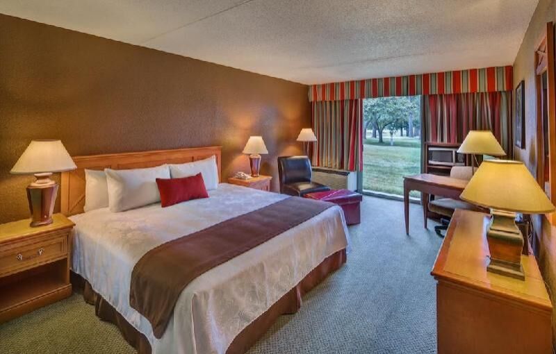 Premium bedding, pillow-top beds, desk, blackout curtains