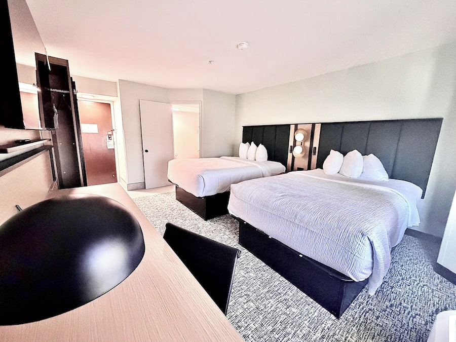 Room, 2 Double Beds, Non Smoking | Desk, blackout drapes, iron/ironing board, free cribs/infant beds