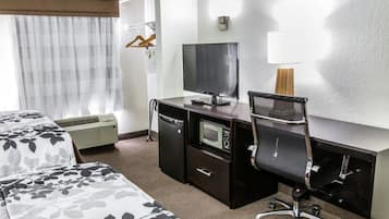 Standard Room, 2 Double Beds, Non Smoking | Desk, blackout drapes, iron/ironing board, free cribs/infant beds