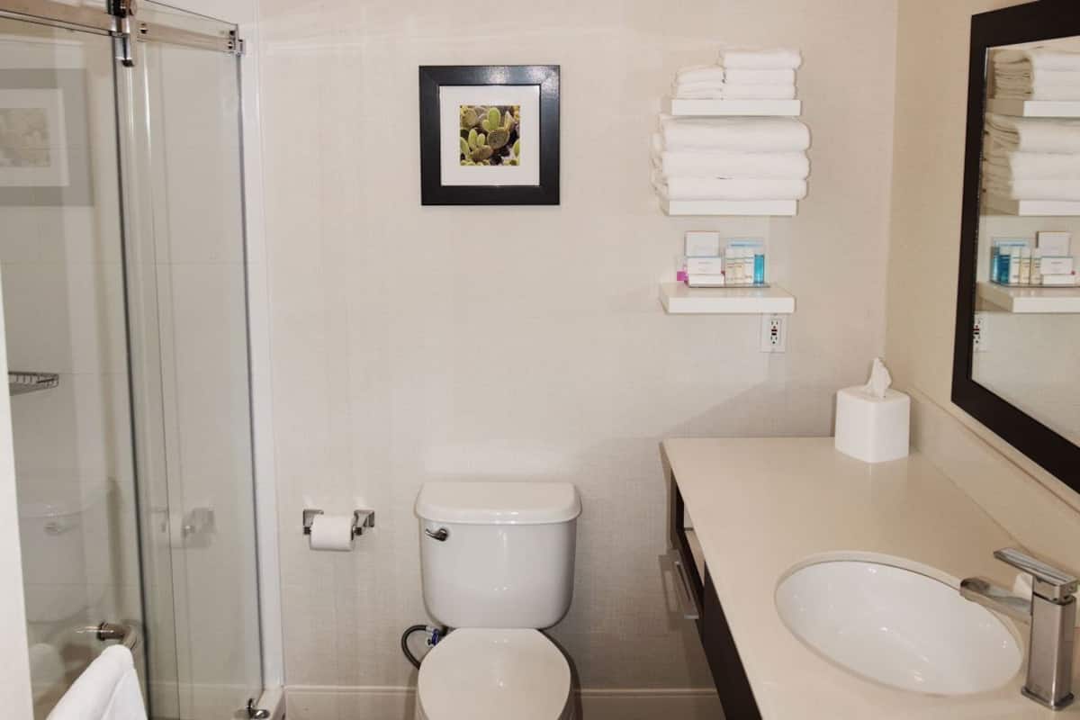 Bathroom | Free toiletries, hair dryer, towels, soap