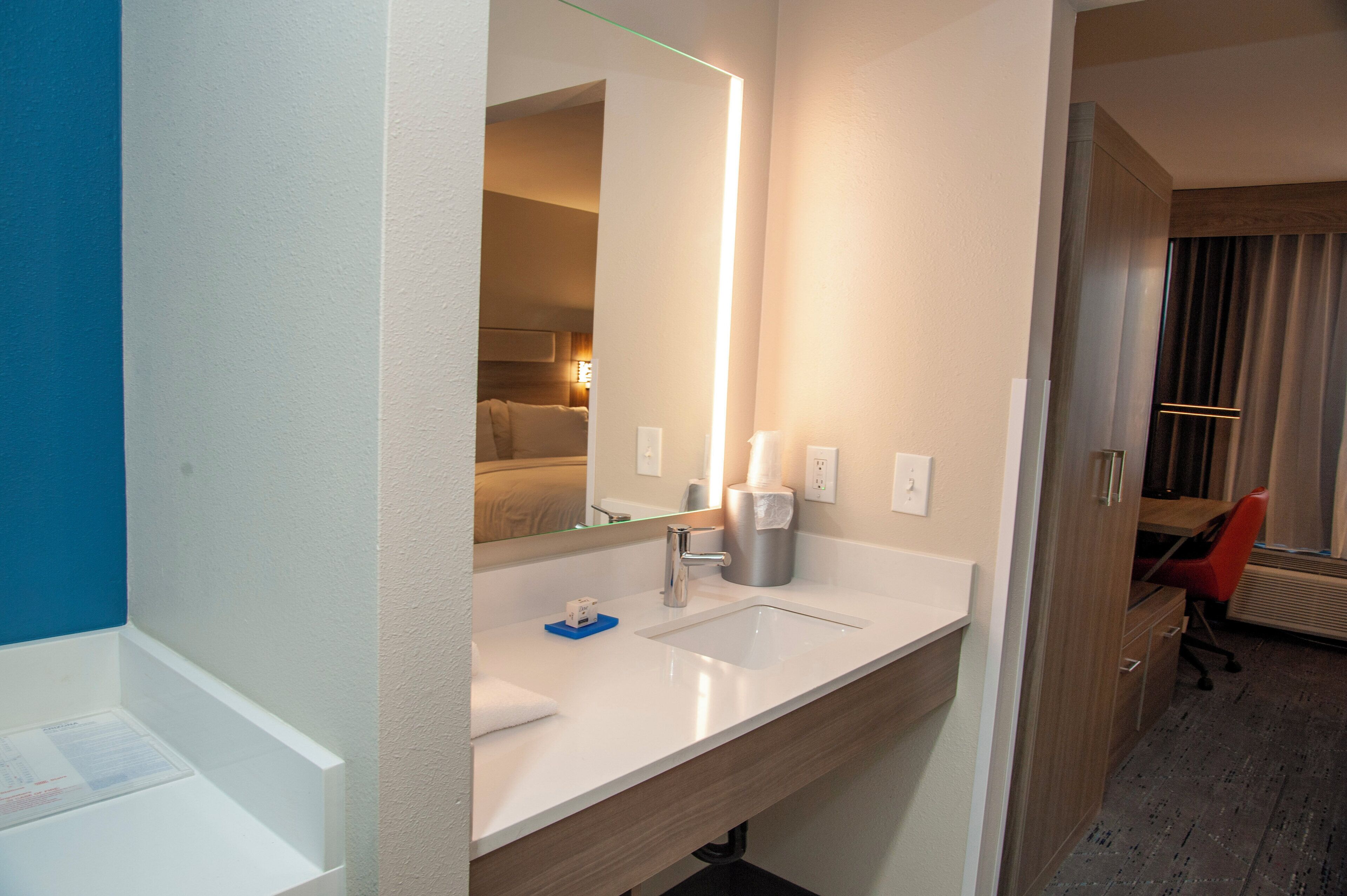 1 bedroom, desk, laptop workspace, iron/ironing board