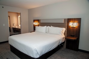 Suite, 1 King Bed (Extra Living Area) | Desk, laptop workspace, iron/ironing board, free WiFi