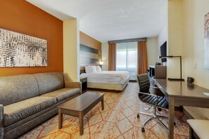 Standard Room, 1 King Bed, Non Smoking, Refrigerator & Microwave (with Sofabed) | Desk, iron/ironing board, free cribs/infant beds, rollaway beds