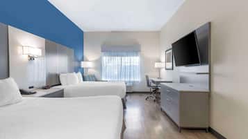 1 bedroom, desk, laptop workspace, iron/ironing board