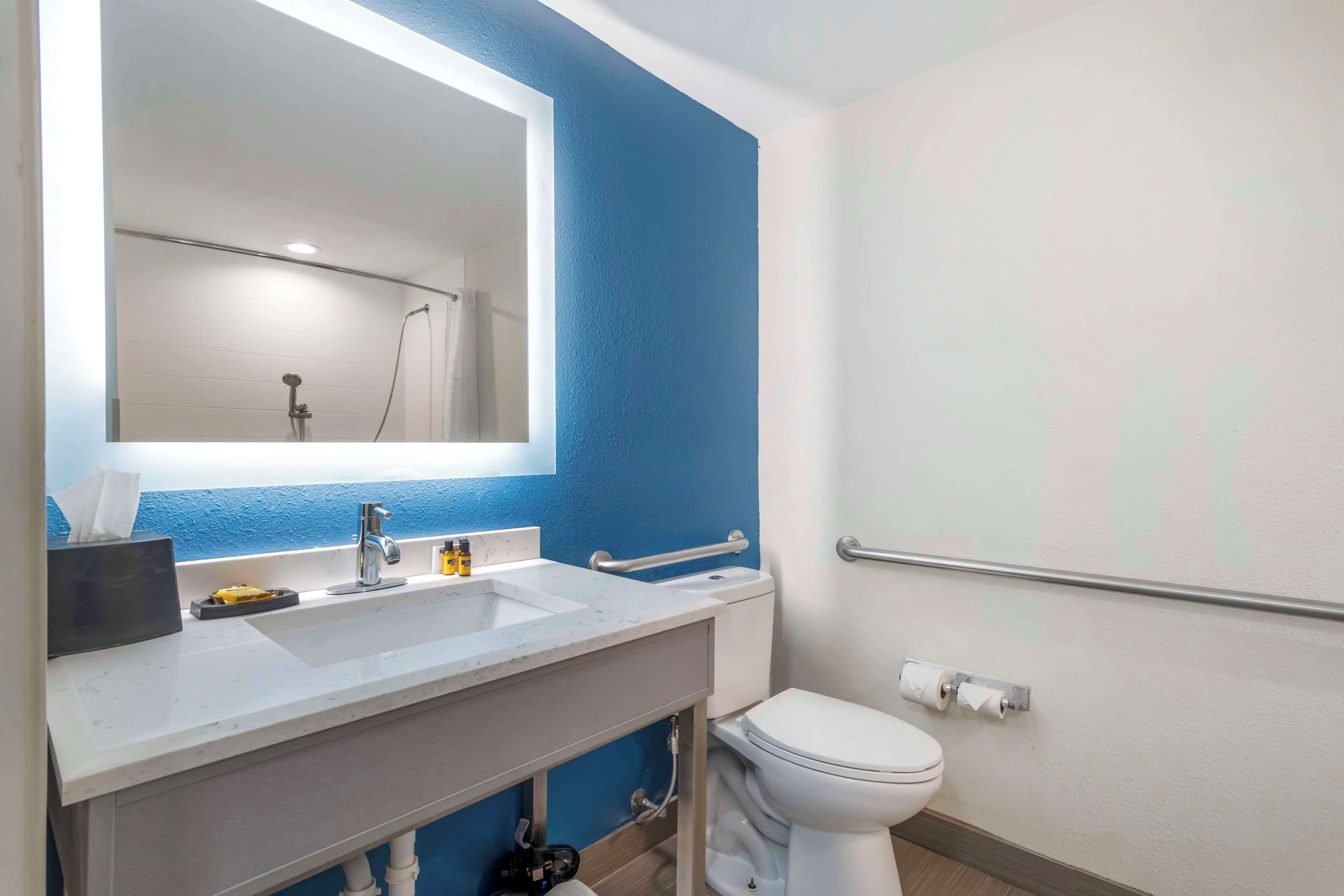 free toiletries, hair dryer, towels