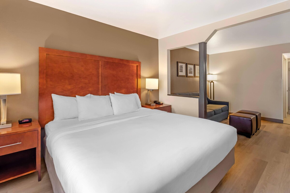 Suite, 1 cama de matrimonio grande, no fumadores | Caja fuerte, escritorio, sistema de insonorización