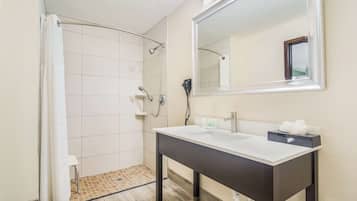 Ducha, artículos de tocador gratuitos, secador de pelo, toallas