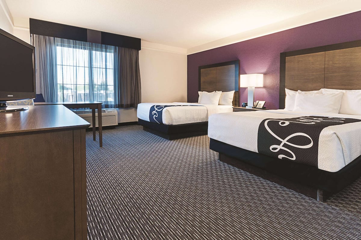 Room, 2 Double Beds, Non Smoking | Premium bedding, desk, iron/ironing board, free cots/infant beds