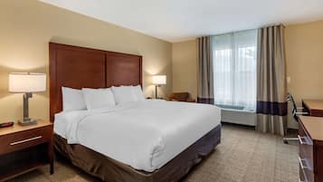 Desk, blackout drapes, iron/ironing board, free WiFi