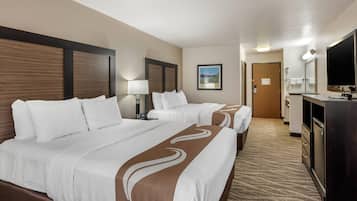 Standard Room, 2 Queen Beds, Non Smoking | Blackout drapes, iron/ironing board, free cribs/infant beds