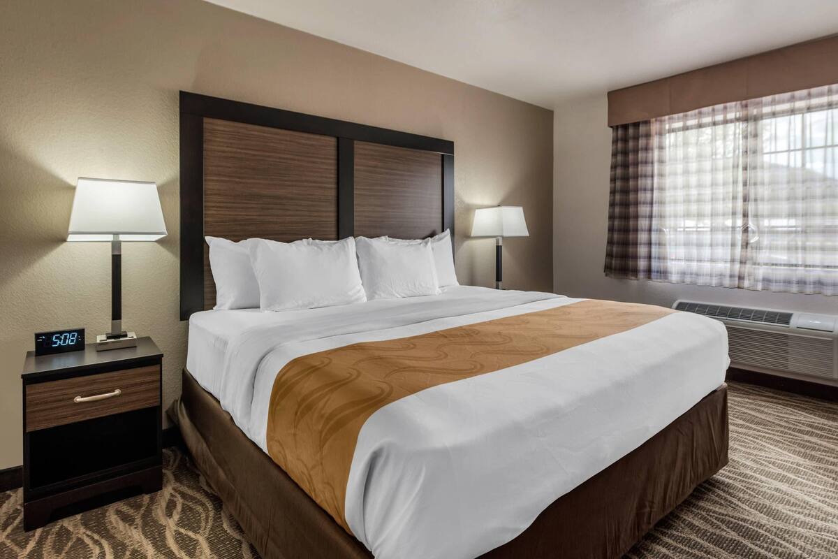 Room, 1 King Bed, Accessible, Non Smoking | Blackout drapes, iron/ironing board, cribs (free)