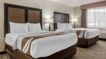 Blackout curtains, iron/ironing board, free cots/infant beds