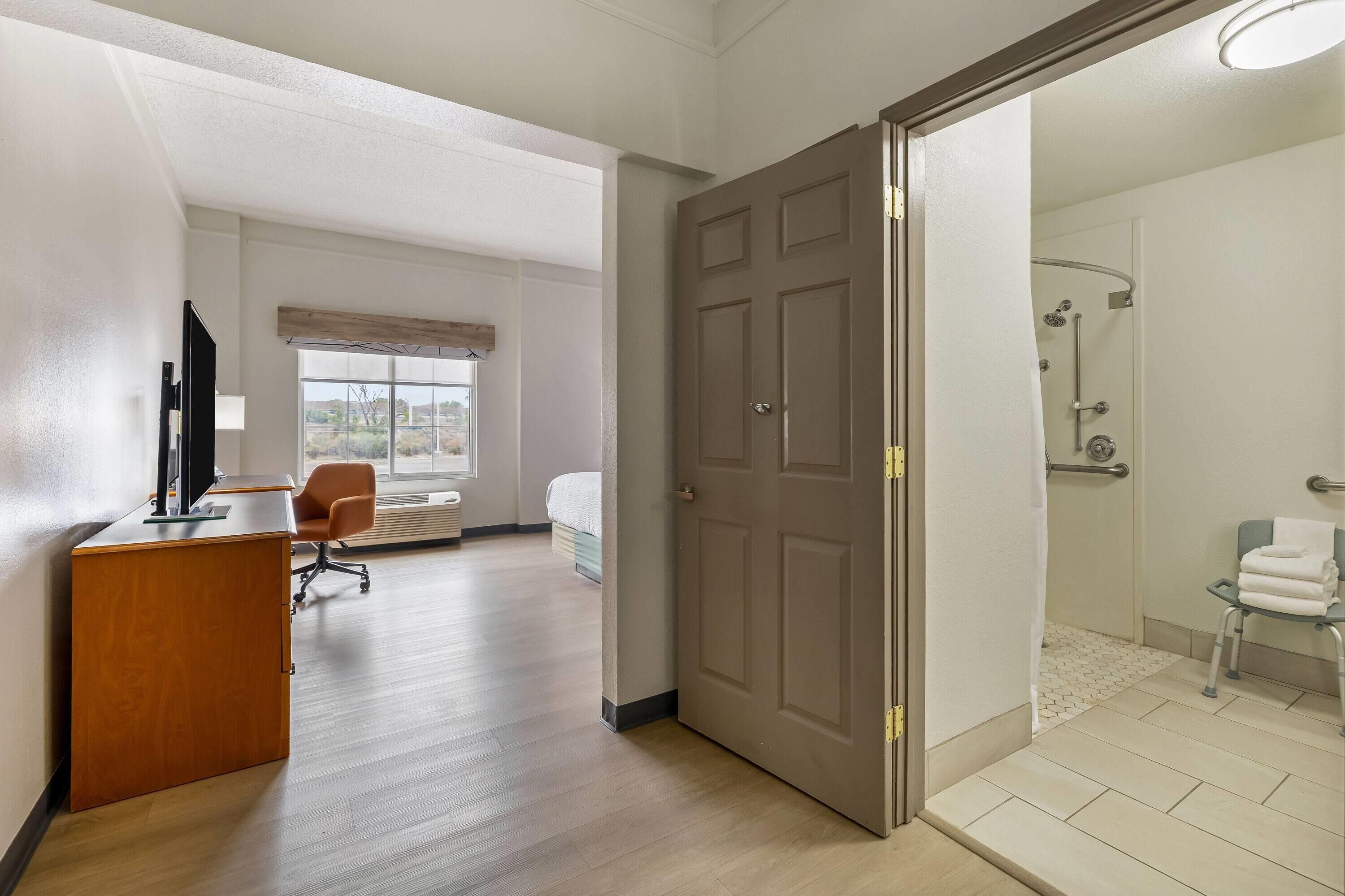 Room, 2 Double Beds, Accessible, Non Smoking (Mobility/Hearing Impaired Accessible) | Premium bedding, desk, iron/ironing board, free cribs/infant beds