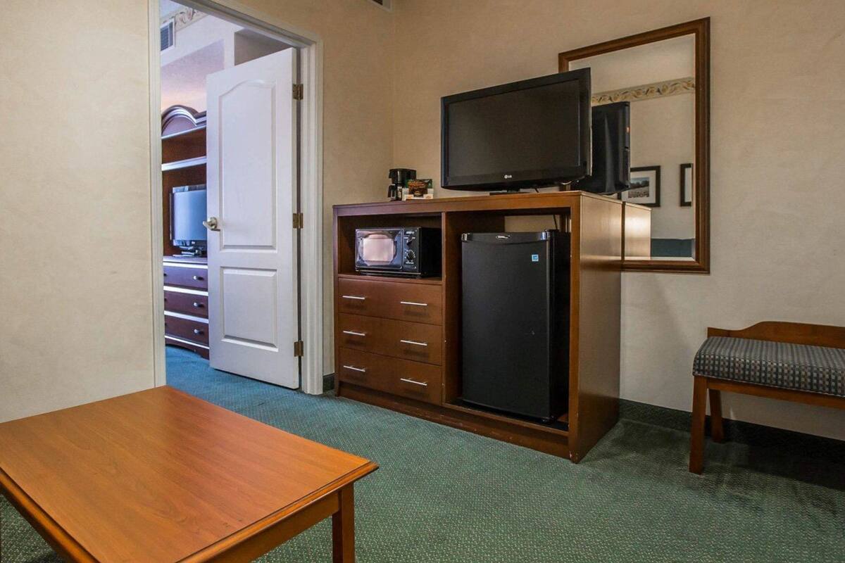 suite, multiple beds, non smoking (2 queen,sofa bed,living room) | desk, iron/ironing board, free cots/infant beds, rollaway beds