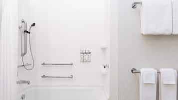 Kamer, 1 kingsize bed, rolstoeltoegankelijk bad, niet-roken (Communications Mobility) | Een bureau, een strijkplank/strijkijzer, gratis babybedden