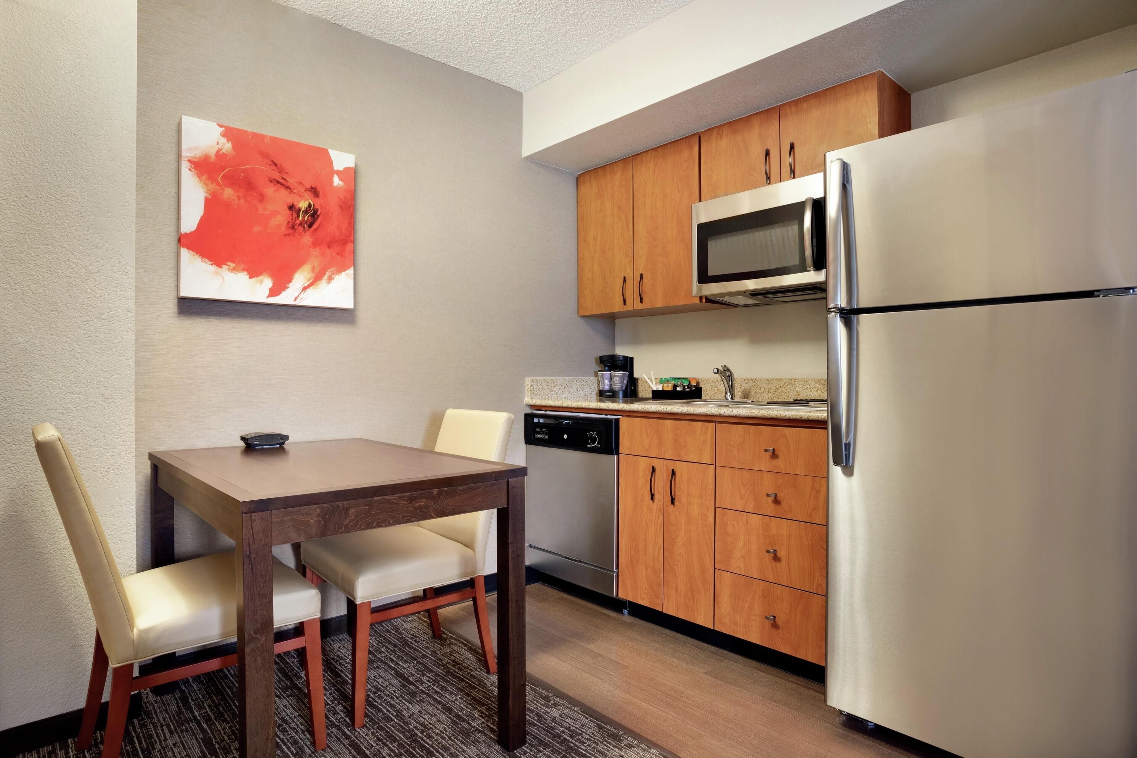 Suite, Two Double Beds, Non-Smoking | Private kitchen | Full-sized fridge, microwave, stovetop, dishwasher