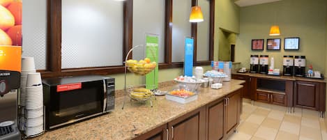Free daily buffet breakfast