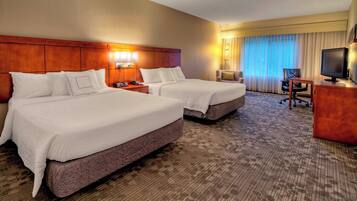 Premium bedding, down comforters, memory foam beds, desk