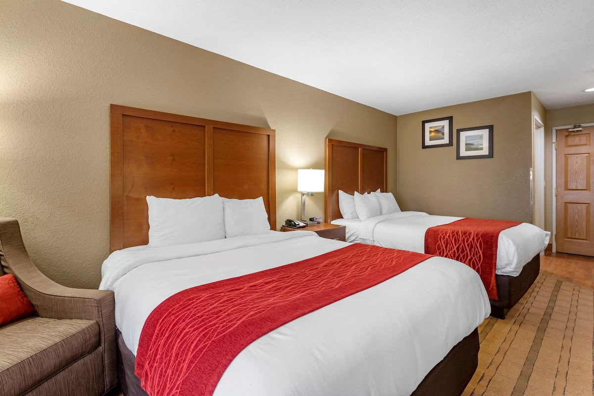 Ropa de cama de alta calidad, camas con pillow-top y escritorio