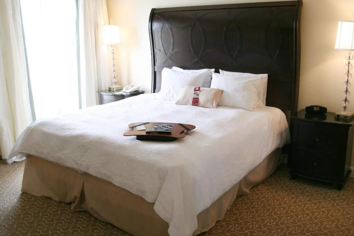 In-room safe, desk, laptop workspace, blackout drapes